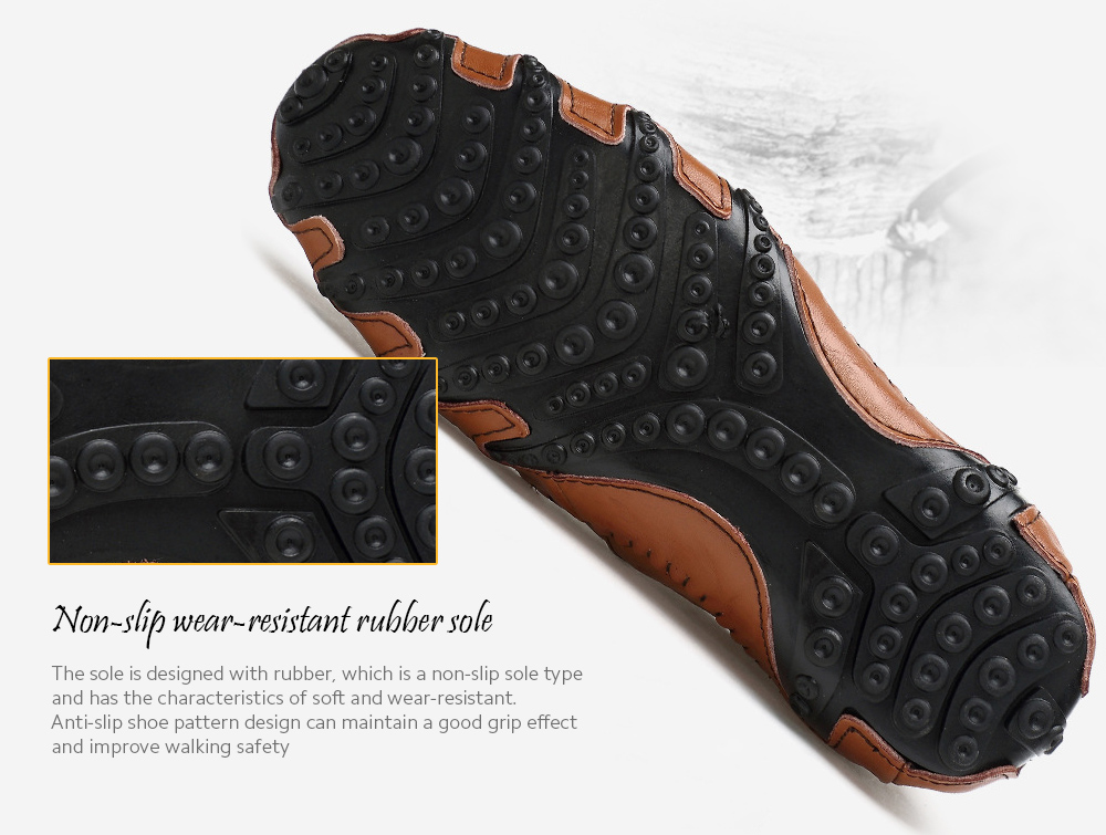 Men's Casual Leather Shoes Soft Bottom Fashion Driving Shoes - Stripped Soil 44 Men's Casual Leather Shoes Soft Bottom Fashion Driving Shoes - Stripped Soil 44