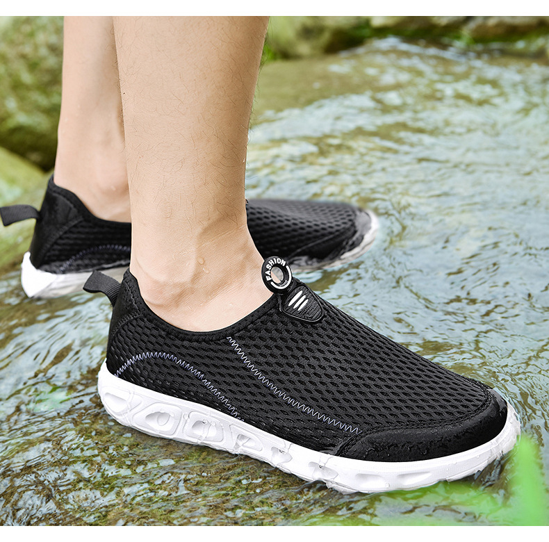 Men Sports Mesh Shoes Large Size Breathable Lightweight Casual Footwear Fashion Hollow Shoes - Blue EU 46 Men Sports Mesh Shoes Large Size Breathable Lightweight Casual Footwear Fashion Hollow Shoes - Blue EU 46