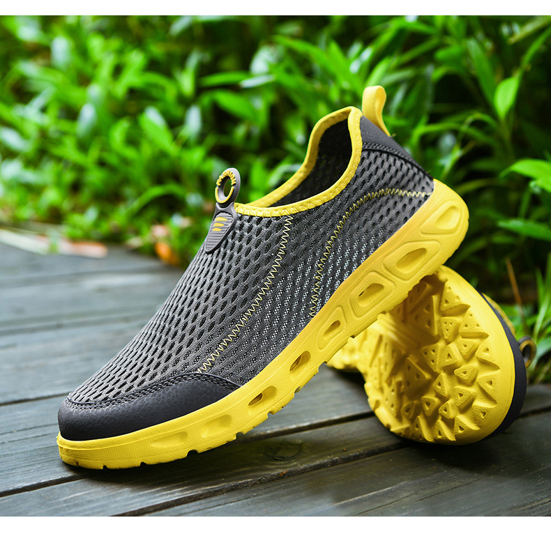 Men Sports Mesh Shoes Large Size Breathable Lightweight Casual Footwear Fashion Hollow Shoes - Blue EU 46 Men Sports Mesh Shoes Large Size Breathable Lightweight Casual Footwear Fashion Hollow Shoes - Blue EU 46