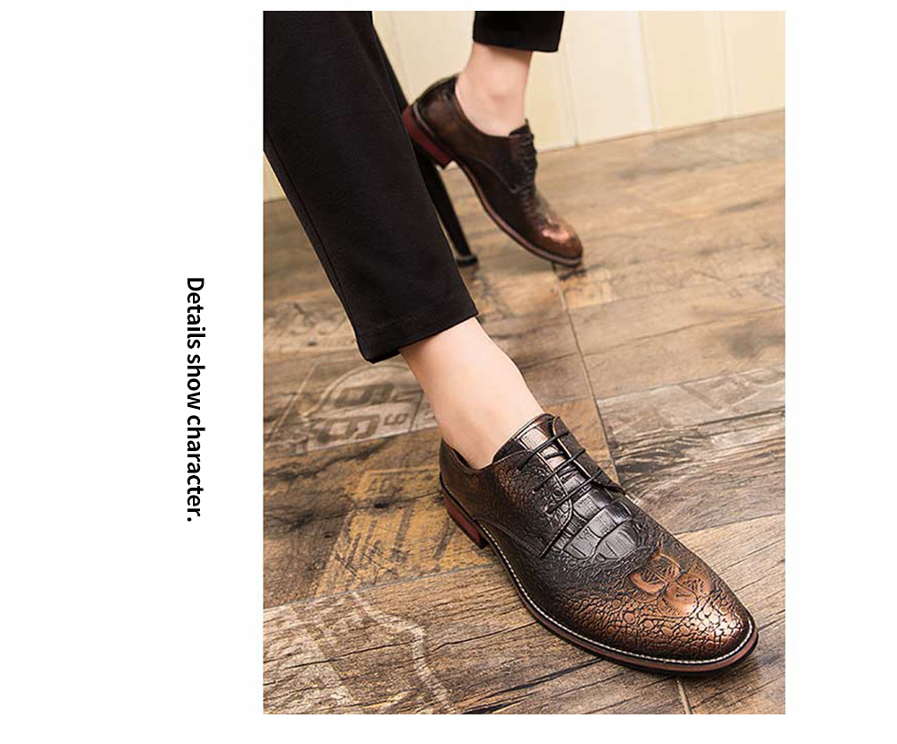 Large Size Men's Business Dress Shoes - Black EU 39 Details show character. Large Size Men's Business Dress Shoes - Black EU 39 Details show character.