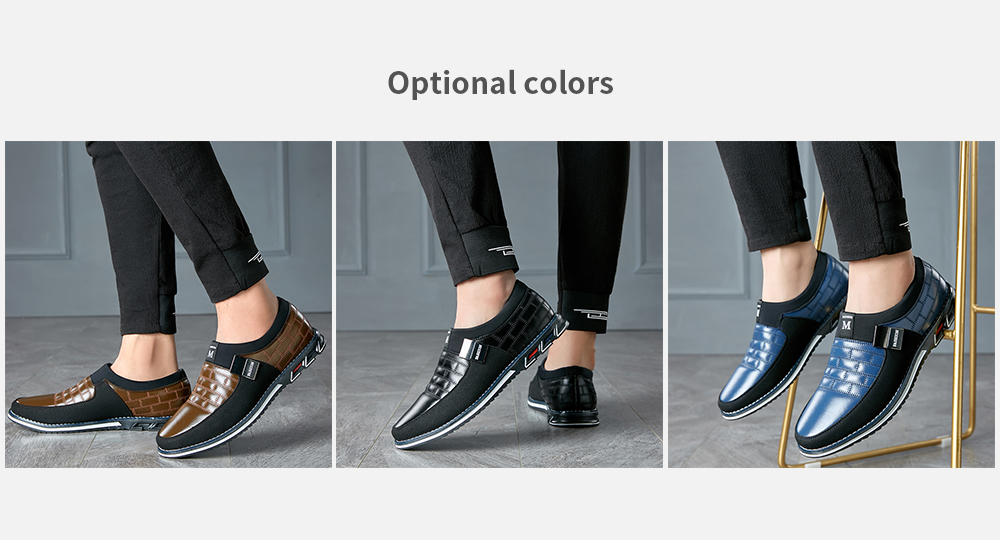 Men Casual Shoes First Layer Cowhide Leather Large Size Breathable- Black EU 45 Men Casual Shoes First Layer Cowhide Leather Large Size Breathable- Black EU 45