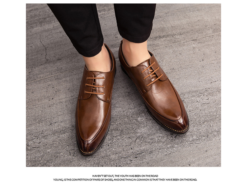 British Style Men's Shoes model show British Style Men's Shoes model show