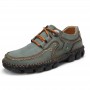 Casual Shoes - Handmade Leather Stitching Men's Large Size Shoes