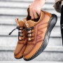 Casual Shoes - Men Comfortable Leather Shoes Cowhide Outdoor Casual Footwear