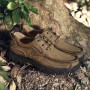 Casual Shoes - Men's British Solid Color Casual Shoes Low-top Outdoor Hiking Shoes