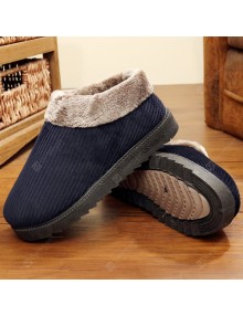 Men's Winter Cotton-padded Shoes Non-slip Wear-Resistant Home Footwear Plus Velvet Warm Thick