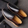 Loafers Men's Leather Slip-on Shoes British Comfortable Casual Leather Shoes