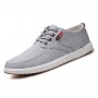 Flats & Loafers - Men Casual Shoes Lace-Up Closure Round Toe Canvas Upper Comfortable Footwear