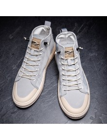 Men Shoes Trend Umbrella Cloth Breathable Lace-Up Round Toe Casual Footwear