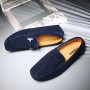 Spring Men's Leather Peas Shoes Handmade Stitching Soft Sole Driving Shoes