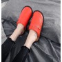 Haining Leather Leather Autumn And Winter Home Cotton Slippers With Non-slip Waterproof Heavy-bottomed Men And Women Warm Shoes Care
