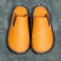 Winter Neutral Cowhide Leather Slippers For Men And Women Young Middle-aged Chinese-style Jacket Elderly Baotou Toe Slippers
