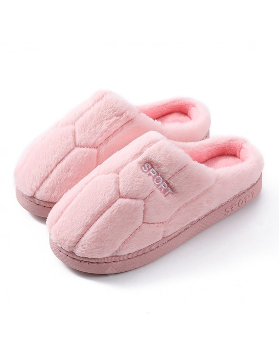 2020 Female Winter Home Cotton Slippers With Non-slip Men's Warm Autumn And Winter Month Of Heavy-bottomed Couple