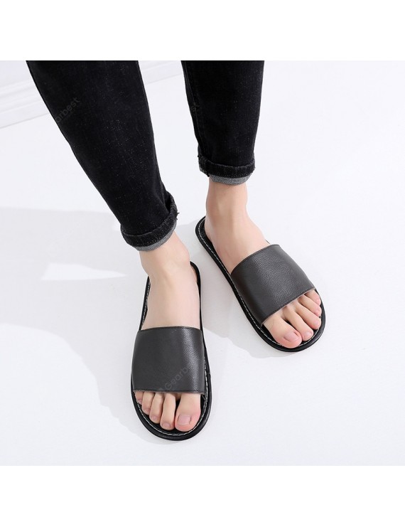 Slippers - 2020 Summer Wear Leather Slippers Home Slippers Slip