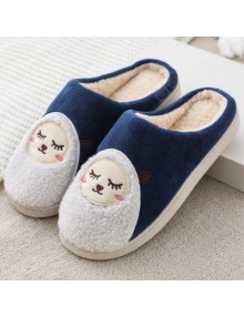 2020 Winter Warm Cotton Slippers Couple Anti-skid Slippers Home Cotton Trailer Plaid