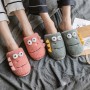 Big Eyes Cute Cotton Slippers Female Autumn And Winter Plush Cotton Trailer Home Home Warm Winter Male Couple Slip