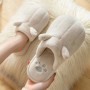 Catlike Woman Winter Home Cotton Slippers Couple Cute Cartoon Plush Home Warm Month Of Autumn And Winter Shoes Men