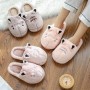 Home Home Home Cotton Slippers Female Winter Korean Cute Plush Thick Warm Cotton-padded Shoes Male Couple Month