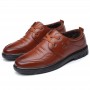 Dress Shoes - Autumn and Winter New Men's Leather Cotton Shoes Lace-up Cotton Footwear