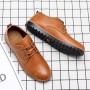 Dress Shoes - Breathable Men's Business Casual Lace-up Leather Shoes