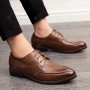 Dress Shoes - British Style Men's Lace-up Business Shoes Large Size