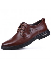 Men's British Casual Shoes Business Pointed Toe Dress Shoes