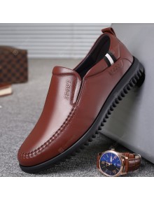Men's Business Casual Shoes Leather Driving Shoes