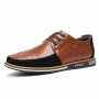 Dress Shoes - Men's Fashion Business Casual Leather Shoes Lace Up Soft Shoes
