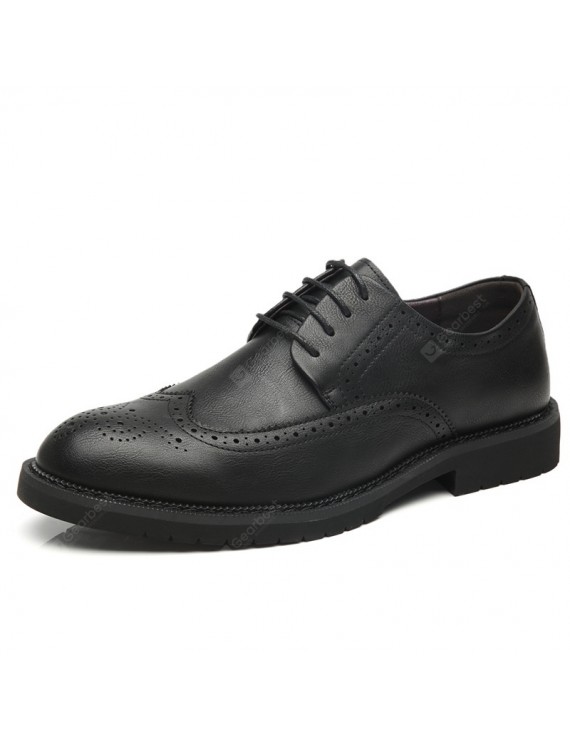 Dress Shoes - Men's Korean British Business Casual Shoes Carved Brogue Shoes
