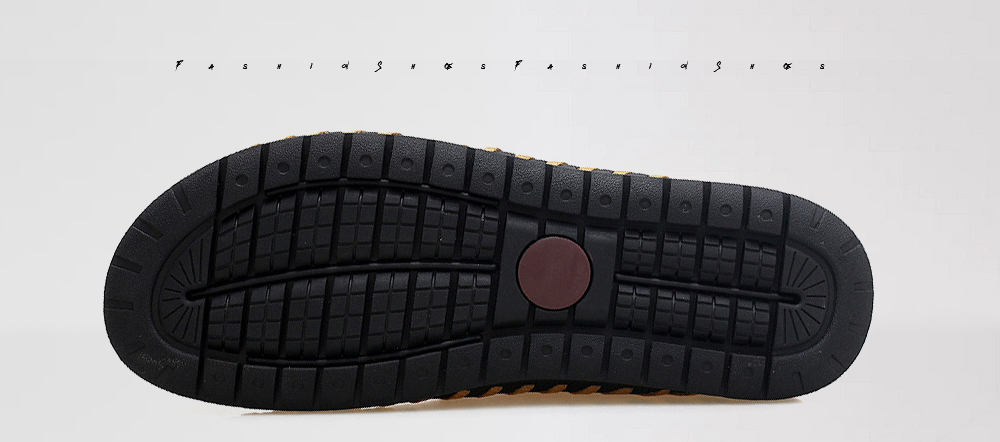 Men's Leather Breathable Lazy Casual Single Shoes Rubber Bag Skates - Red Brown 12139 42