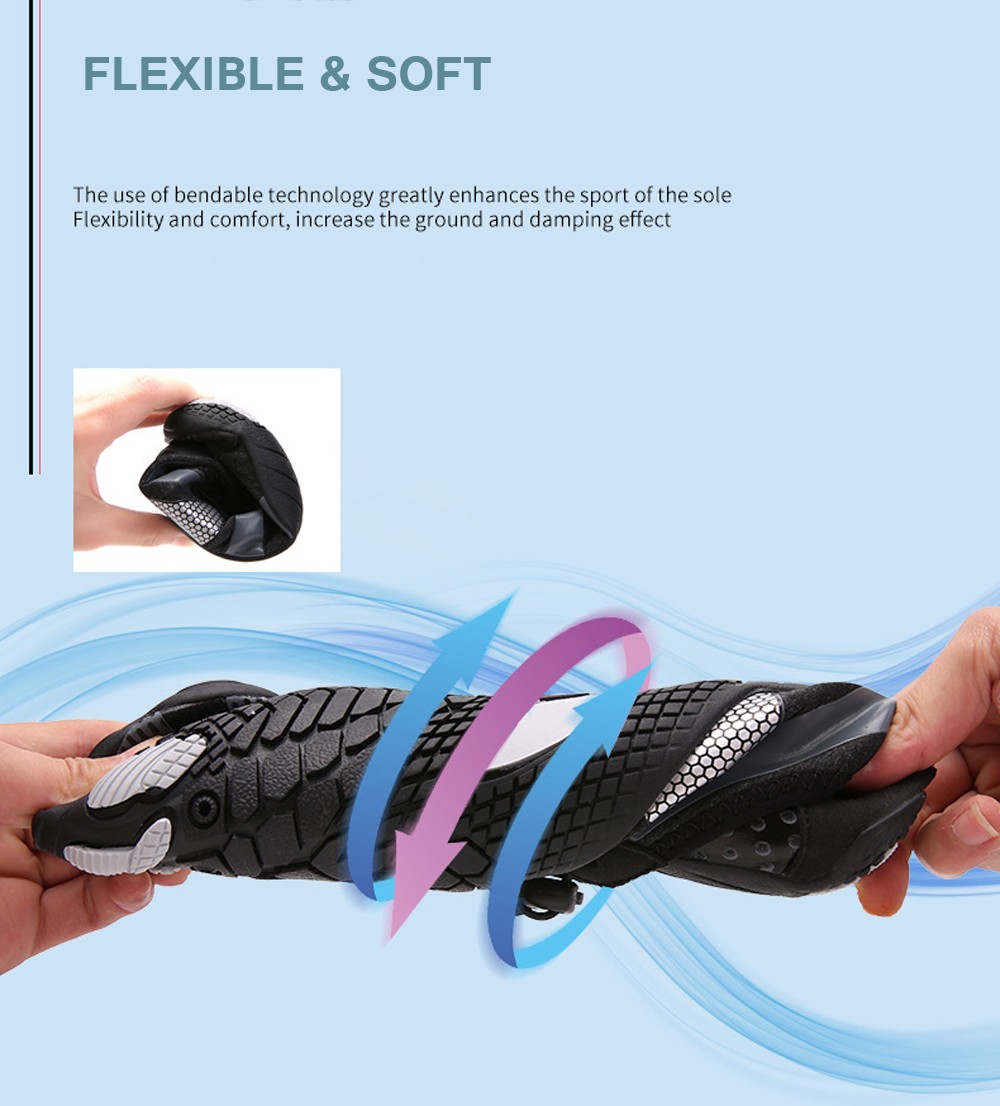 Outdoor Five Finger Upstream Beach Diving Swimming Men Shoes Sports Hiking Casual Footwear - Blue EU 43