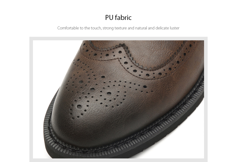 Autumn Carved Brogue Shoes PU fabric